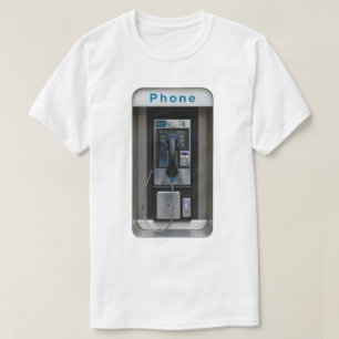 レトロな公衆電話デザイン、ビンテージの電話ボックスアート Tシャツ