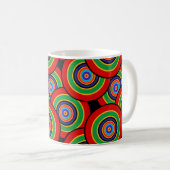 レトロな円とリング コーヒーマグカップ (正面右)