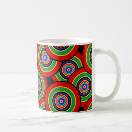 レトロな円とリング コーヒーマグカップ (右)