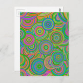 レトロな円 ポストカード (正面/裏面)