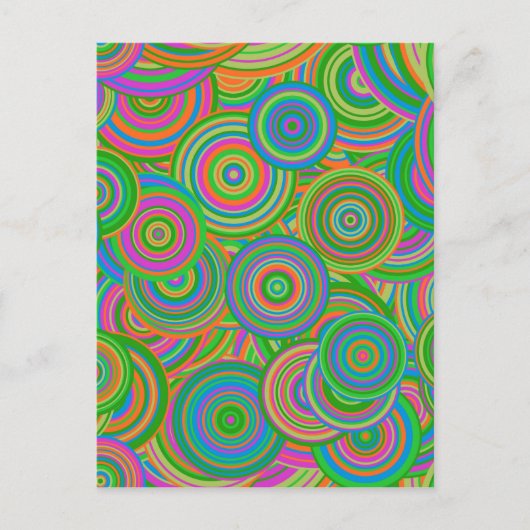 レトロな円 ポストカード (正面)