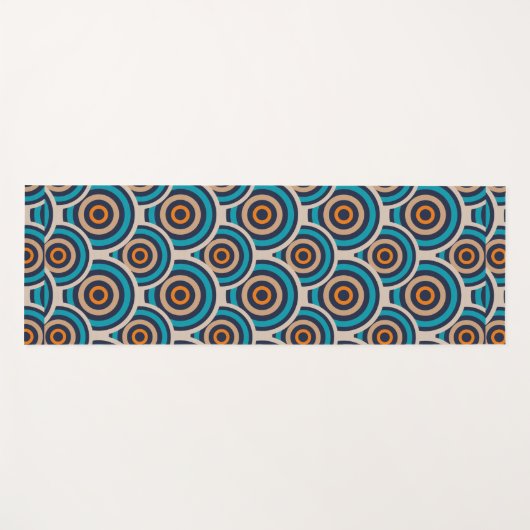 レトロな円 ヨガマット (正面(横))