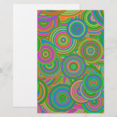 レトロな円 便箋 (正面/裏面)