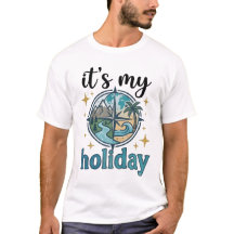 レトロな冒険の旅のホリデーTシャツ