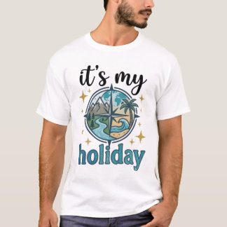 レトロな冒険の旅のホリデーTシャツ Tシャツ