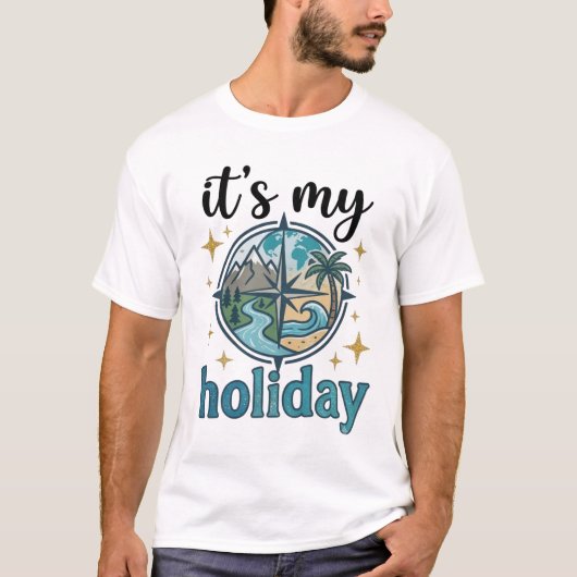 レトロな冒険の旅のホリデーTシャツ Tシャツ (正面)