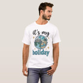 レトロな冒険の旅のホリデーTシャツ Tシャツ (正面フル)