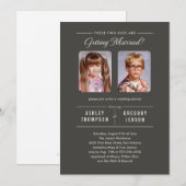 レトロな写真 ウェディングシャワー 招待状 (正面/裏面)