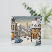 レトロな冬の街並み シーズンカード (スタンド正面)