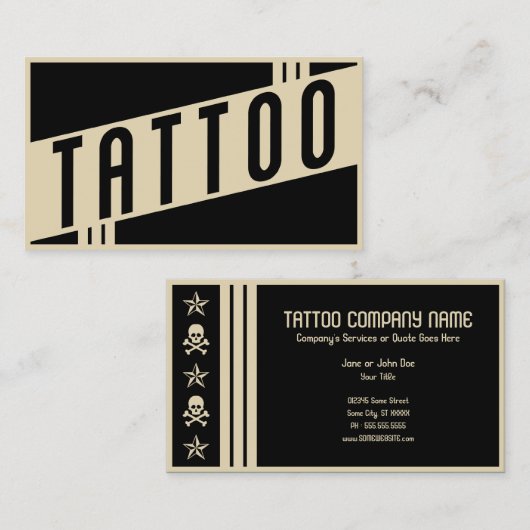 レトロな刺青 名刺 (正面/裏面)