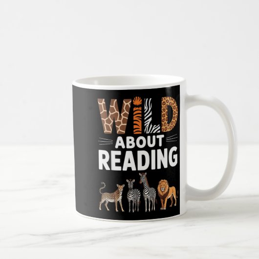 レトロな動物の本が好きな読書家に夢中 コーヒーマグカップ (右)