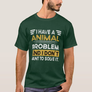 レトロな動物好き Tシャツ