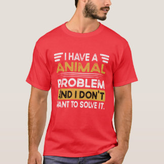レトロな動物好き Tシャツ