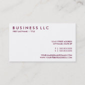 レトロな化粧 名刺 (裏面)