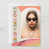 レトロな卒業ムード 案内状 (正面)