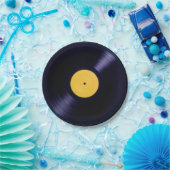 レトロな古いスタイルのビニールディスクプレート ペーパープレート (パーティー)