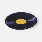 レトロな古いスタイルのビニールディスクプレート ペーパープレート (アングル)