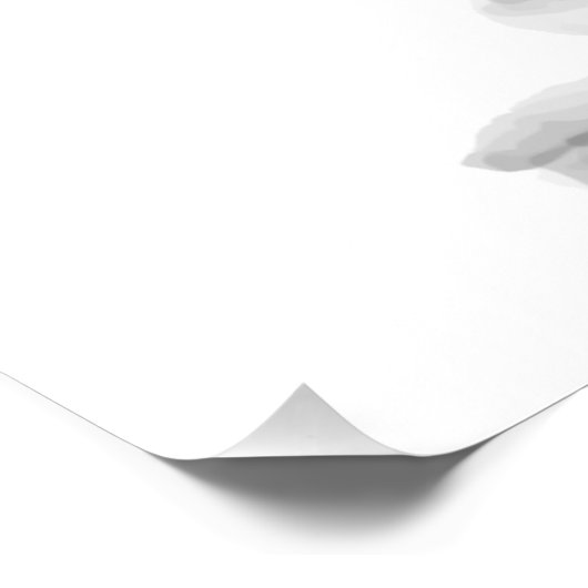 レトロな古風な花のウェディングシャワーポスター フォトプリント            (角)