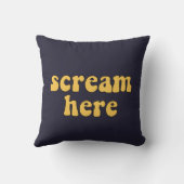 レトロな叫びおもしろい声 クッション (裏面)
