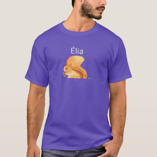 レトロな名前リアの森の動物リス Tシャツ