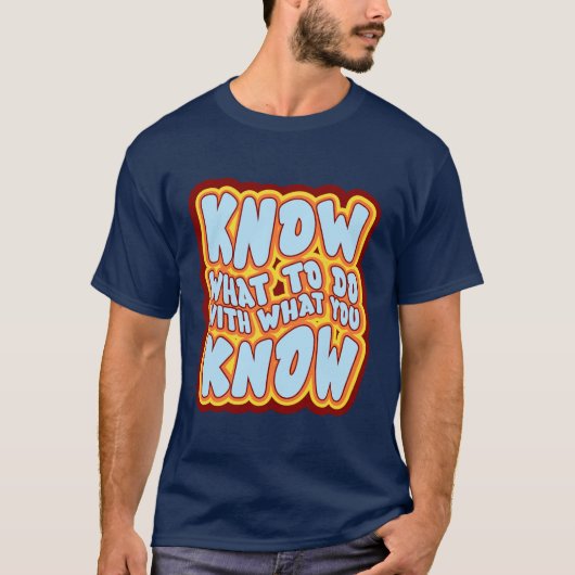 レトロな名言で知恵を活かそう Tシャツ (正面)