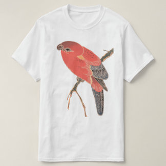 レトロな和風の赤い鳥のデザイン グラフィック Tシャツ