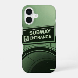 レトロな地下鉄のサイン iPhone 16ケース