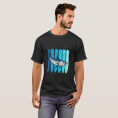 レトロな塩水魚のバラクーダ フィッシング愛好家 Tシャツ (正面フル)