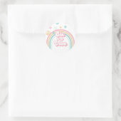 レトロな夏の虹 Six is a Vibe ラウンドシール (バッグ)