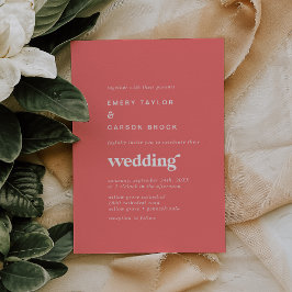 レトロな夏 | ホットピンクの結婚式 招待状