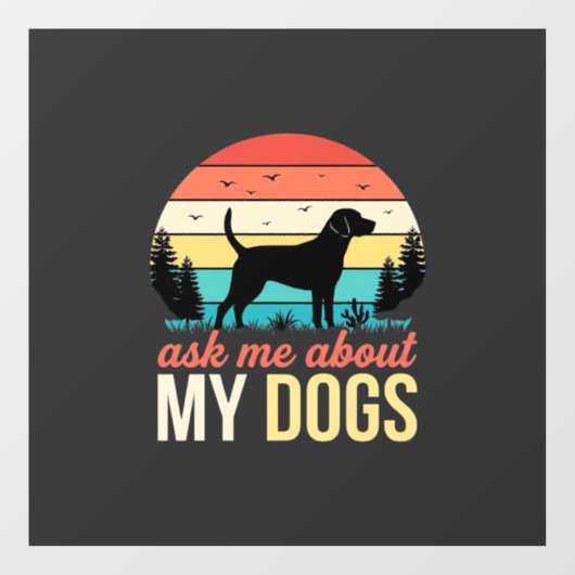 レトロな夕日と私の犬の話を聞いて_1 ウィンドウサイン (シート)