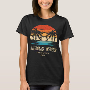 レトロな夕焼けの女子旅 バチェラー・パーティー用コーデ Tシャツ