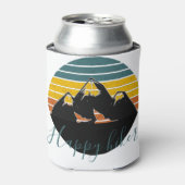 レトロな夕焼けの山々 カスタム 缶クーラー (缶正面)