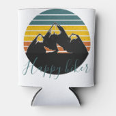 レトロな夕焼けの山々 カスタム 缶クーラー (正面)
