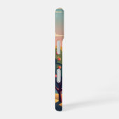 レトロな夕焼けの果樹園 iPhone 16ケース (右側面)