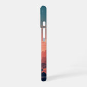 レトロな夕焼けサボテン iPhone 16ケース (左側面)