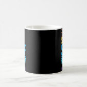 レトロな夕焼け色のサーフィン Eat sleep surf repeat コーヒーマグカップ (中央)