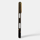 レトロな大流行の20年代 アールデコ ブラックゴールド モノグラム Case-Mate iPhoneケース (裏面 / 右)