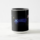 レトロな天体アート 太陽 月 星 惑星 彗星 マグカップ (中央)