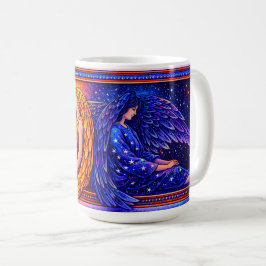 レトロな天界の昼と夜の天使 コーヒーマグカップ