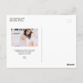 レトロな太字タイポグラフィー卒業感謝 黒 ポストカード (裏面)