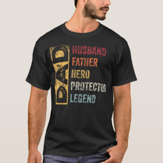 レトロな夫・父・英雄・守護者・伝説の父 Tシャツ