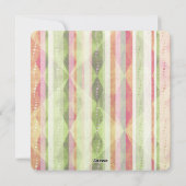 レトロな女性のクリスマスツリー ホリデーカード (裏面)