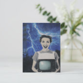 レトロな女性 ポストカード (スタンド正面)