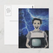 レトロな女性 ポストカード (正面/裏面)