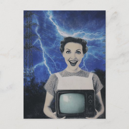 レトロな女性 ポストカード (正面)