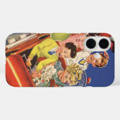 レトロな子供の風船 犬 ローラーコースター Case-Mate iPhoneケース (裏面 (横))