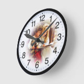 レトロな子供時計 ラウンド壁時計 (傾斜)