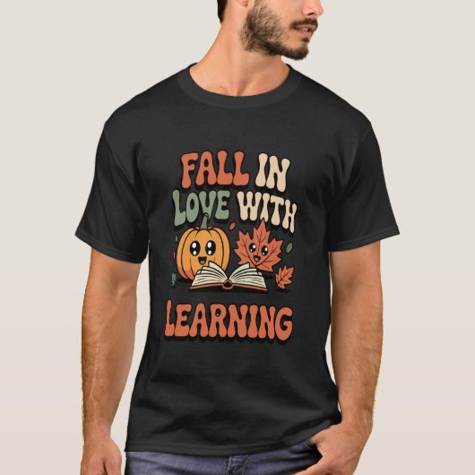 レトロな学習愛教師Tシャツ かわいい Tシャツ (正面)