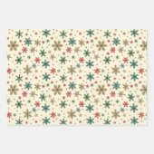 レトロな宝物 クリスマスストッキング ラッピングペーパーシート (正面2)